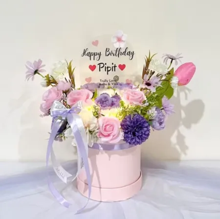 Bloom Box Akrilik Ucapan Ulang Tahun Tapos